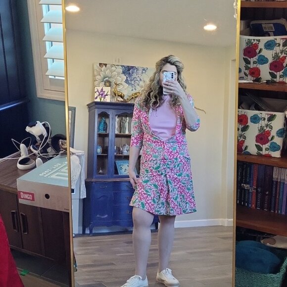 L.L. Bean Seacoast Skirt Prin Set Pink Crab Lobster Three Piece Size M/8 - Picture 4 of 16